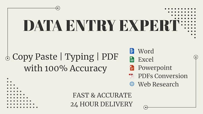 do accurate, fast and error free data entry, excel, copy paste work