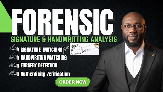 do handwriting and signature analysis with detailed forensic report