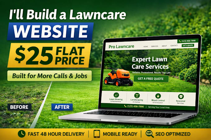 create a high converting lawn care website for more leads