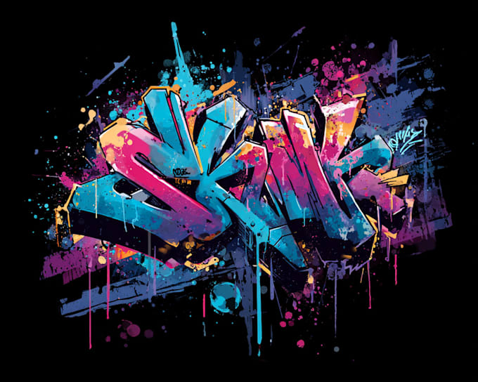 design graffiti artwork for music and branding