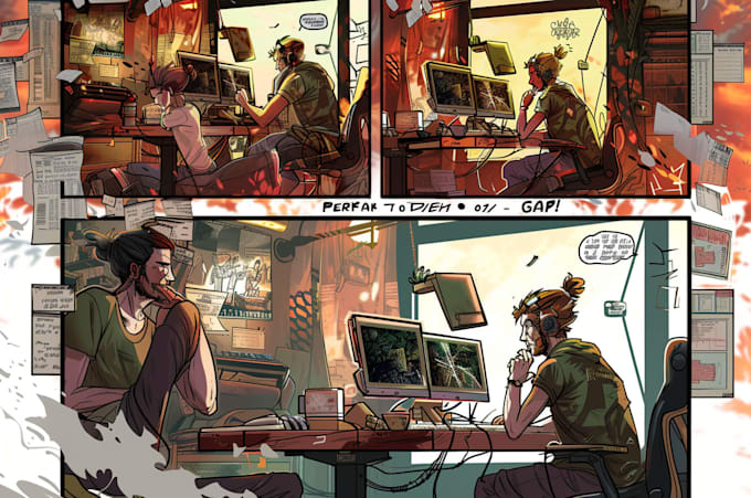 create a professional comic for startups, game or publishers