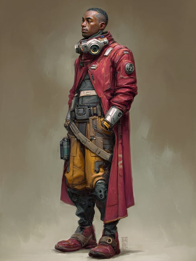 Create a stunning sci fi character illustration by Buckalencia | Fiverr