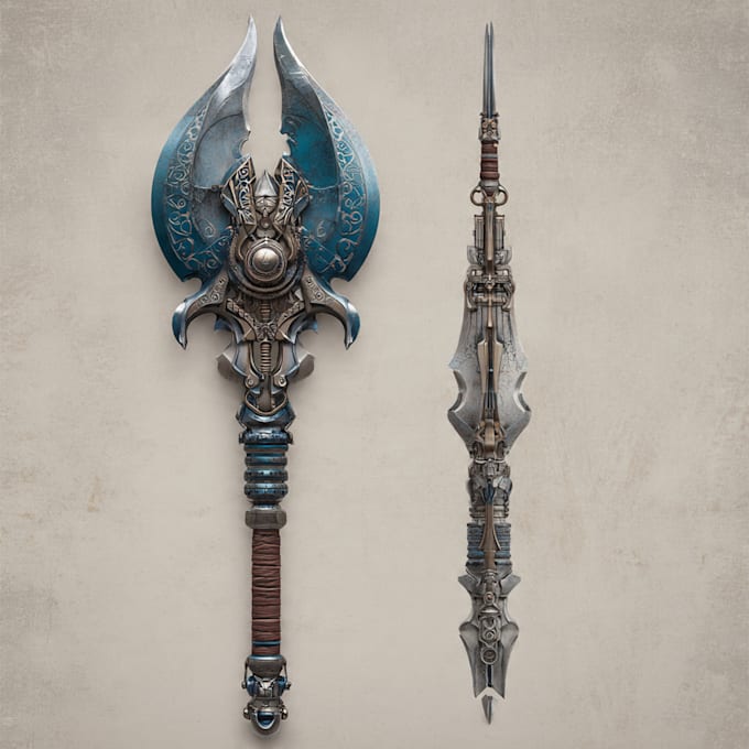 create weapon concept art for you