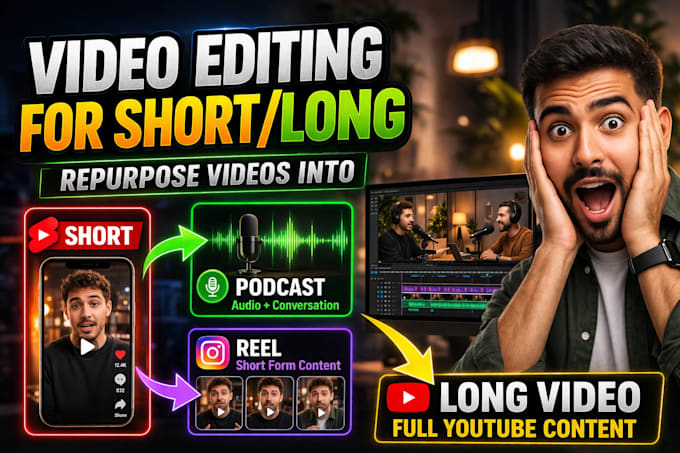 repurpose short videos into long youtube content instagram podcast repurposing
