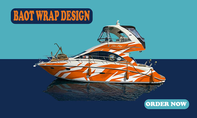 design creative and unique boat wrap design