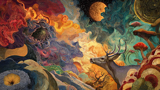 cerate a psychedelic surrealistic art for you