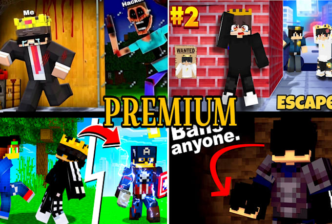 make a professional minecraft thumbnail