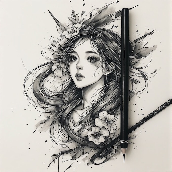 make anime tattoo design