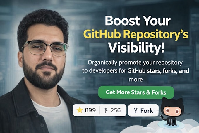 organically promote your github repository to developers for star, fork, repo
