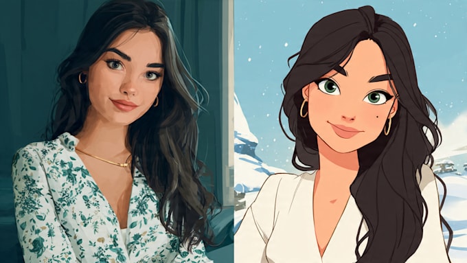 draw magical disney style art for you