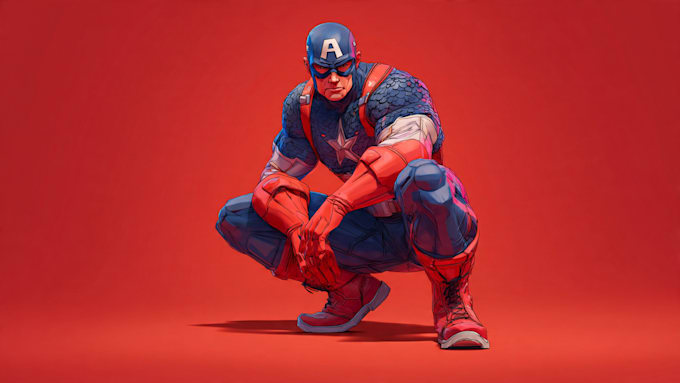 create a dynamic superhero character in marvel rivals style