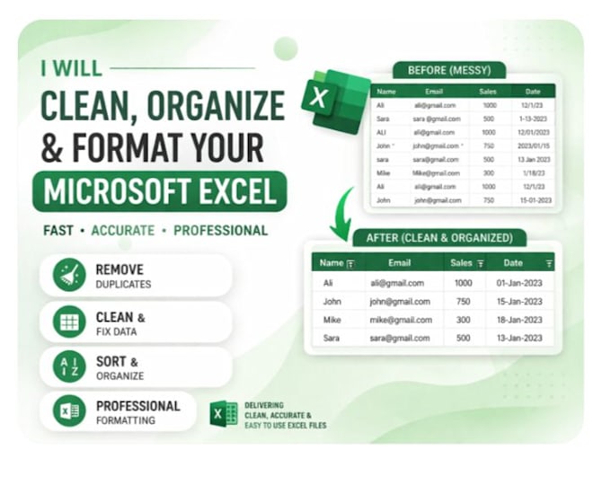 clean, organize and format your microsoft excel spreadsheet