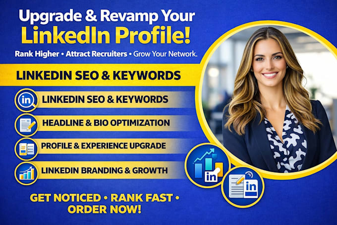 create upgrade revamp optimize linkedin profile for seo profile optimization