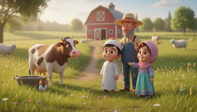 create custom 3d animation for kids