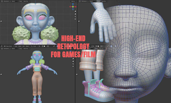 fix your 3d model, retopology, uv mapping, and bake textures