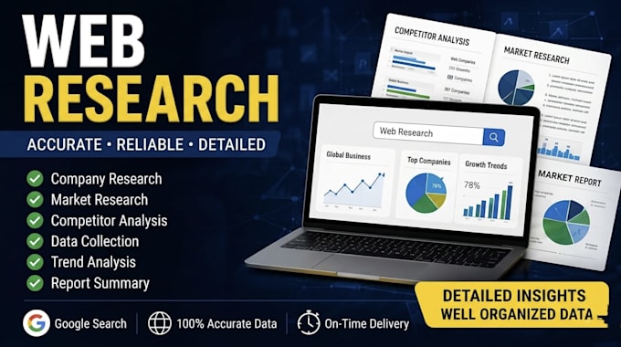 do web research and data collection in excel or google sheet