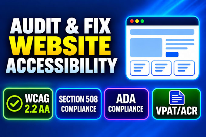 audit website accessibility for wcag, ada and section 508 compliance