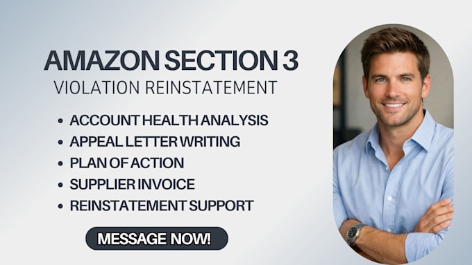appeal amazon section 3 suspension, amazon reinstatement