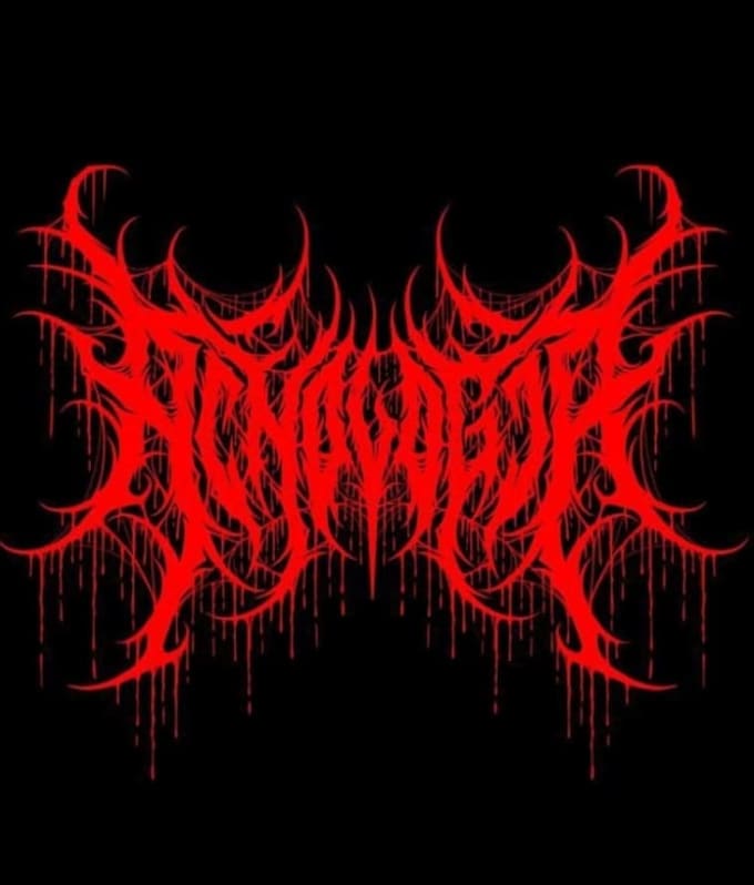 design a dark and chaotic metal logo