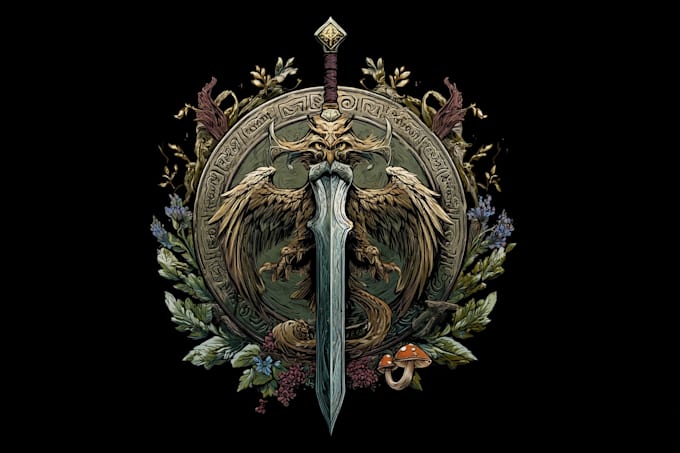create a custom dnd, fantasy, sci fi, rpg game logo