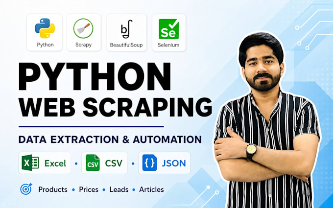 scrape website data into excel CSV or json using python