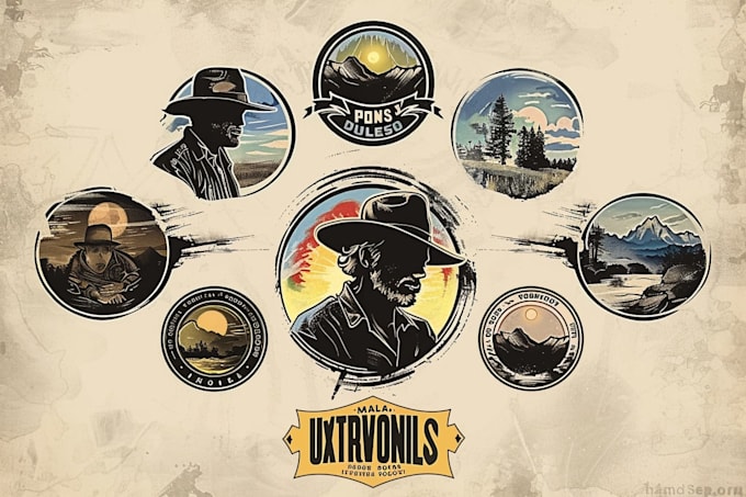 draw artwork with vintage illustration style
