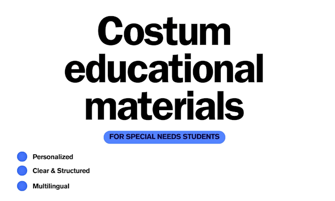 create educational materials for special needs students