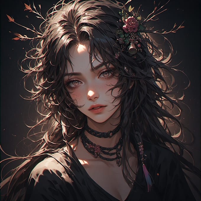 make anime drawing with anime art style character