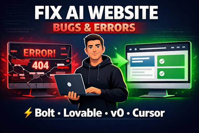 fix bolt lovable v0 or cursor ai website bugs and errors