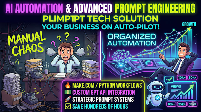build make com ai automation workflows and custom gpt prompt engineering