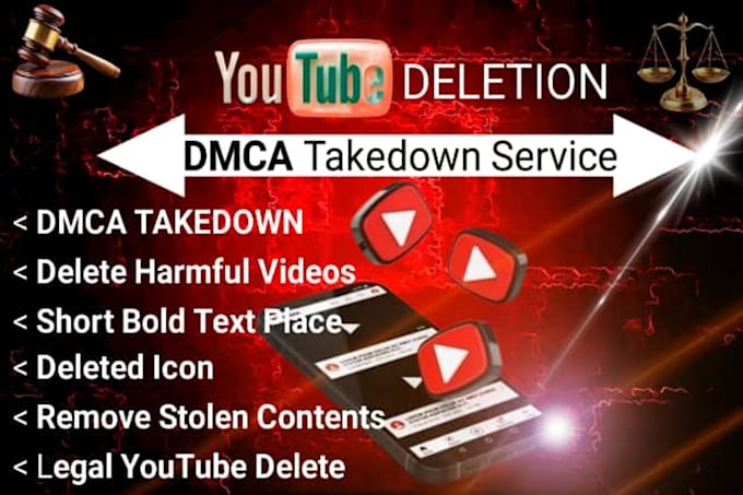 delete negative youtube links and handle dmca takedowns