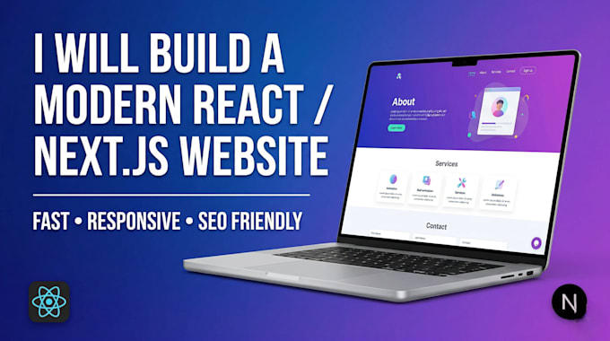 build a modern react or next js website