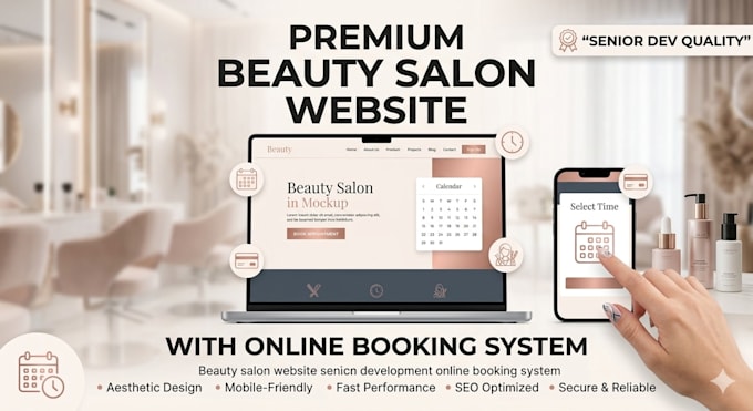 create a professional salon website with booking system