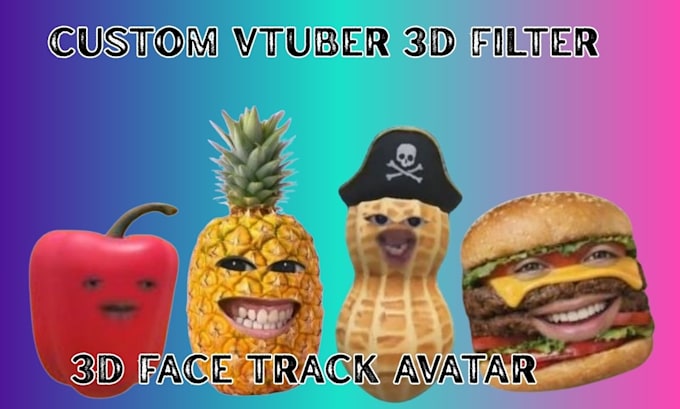 create a custom 3d ar vtuber filter for lens studio spark ar ready for streaming