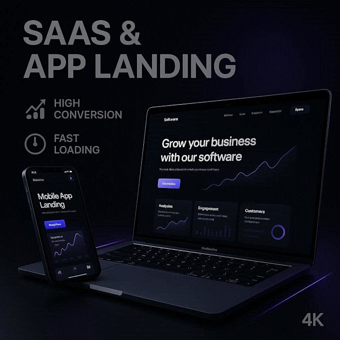 design a modern saas or app landing page in framer