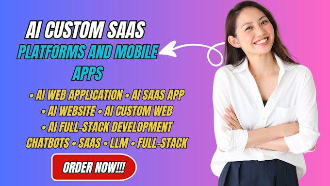 develop ai apps, ai saas, ai website and ai bots