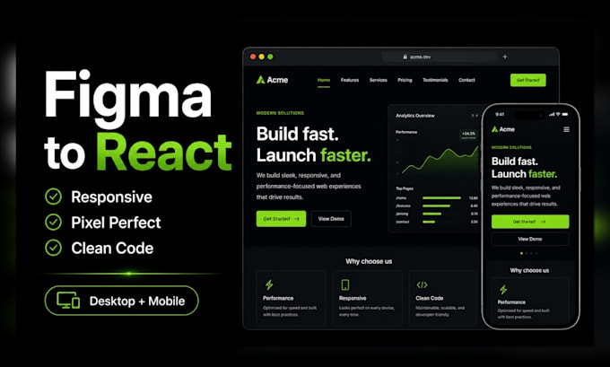 convert figma to responsive react or HTML CSS