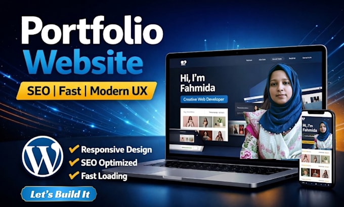 create a responsive wordpress portfolio website and online resume