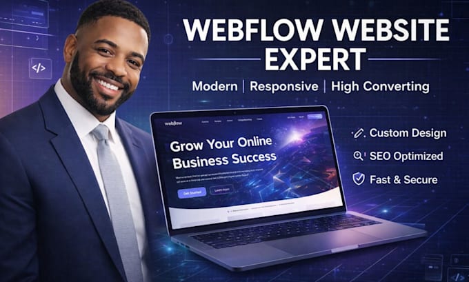 Design and develop a high converting webflow website as a webflow ...