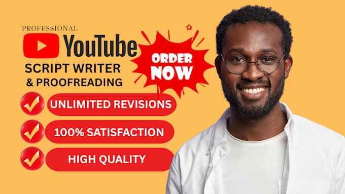be script writer for youtube video script writing, video script writer
