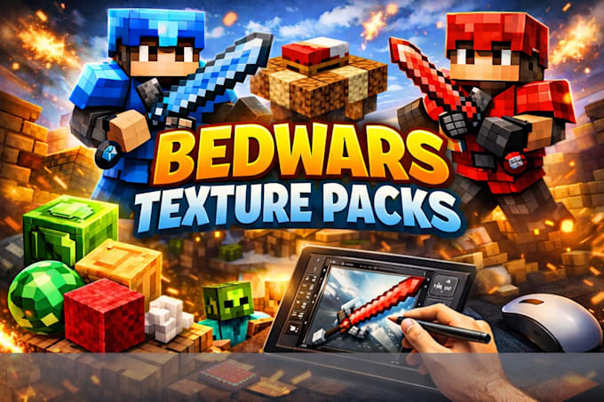 make minecraft texture pack for bedwars or other minigame