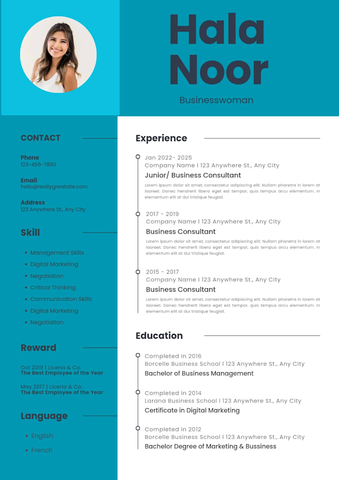 design a professional CV with cover letter