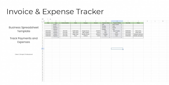 create an invoice or expense tracker in excel or google sheets