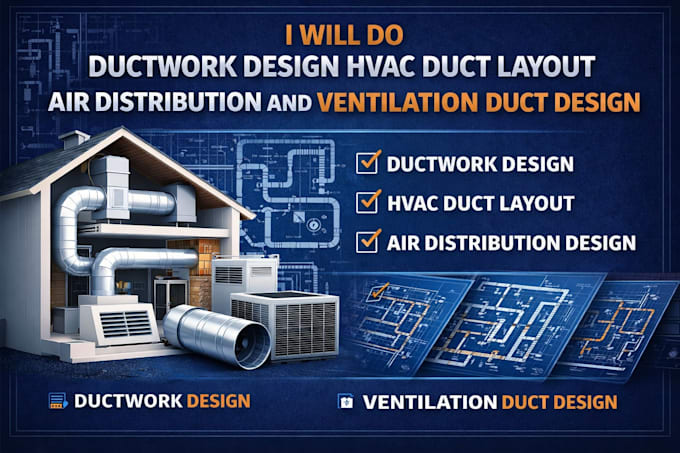Design de dutos hvac layout de dutos de ar distribuição e ventilação