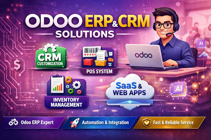 develop odoo erp, saas app, web app, pos, hrm, crm odoo, mlm, inventory system