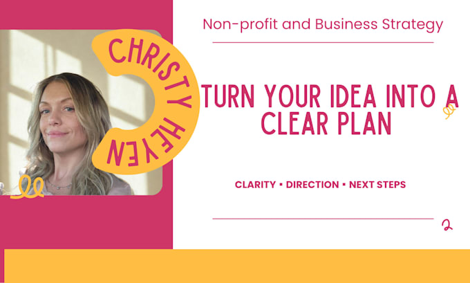 research and create a clear plan for your nonprofit or idea