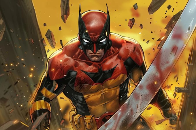 marvel or dc comic style custom illustration