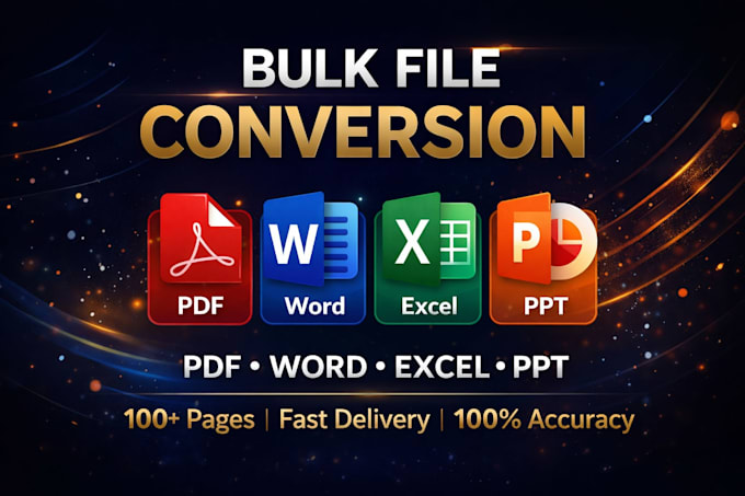 convert large PDF to word, excel, powerpoint professionally