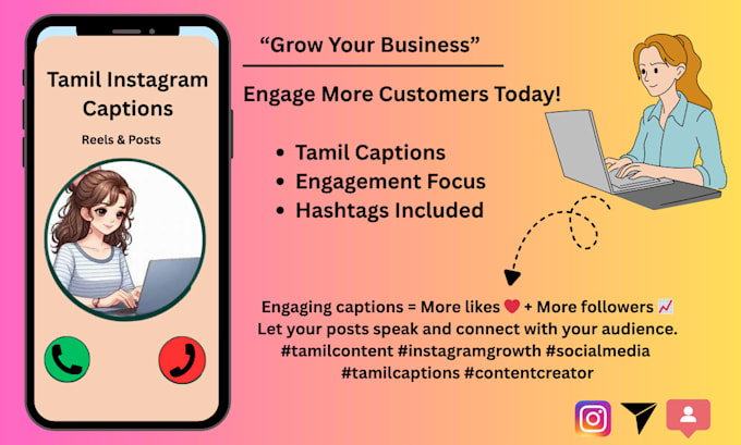 create engaging tamil instagram posts and captions