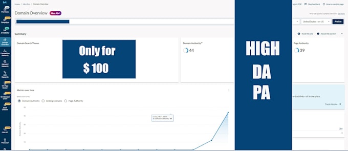 increase domain authority moz da40 with high quality backlinks